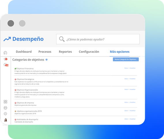 Catálogo de objetivos